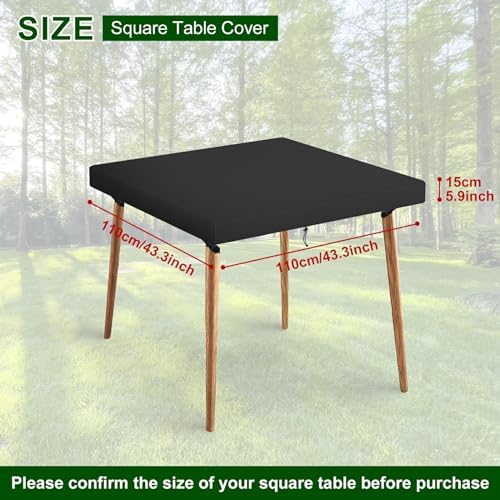 Fitted Square Patio Table Shield 43-Inch