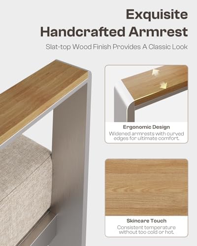 Silver Aluminum Four-Piece Sectional