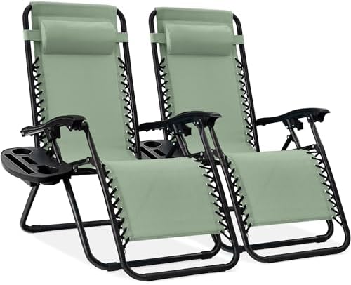 Sage Green Zero-Gravity Recliner Pair
